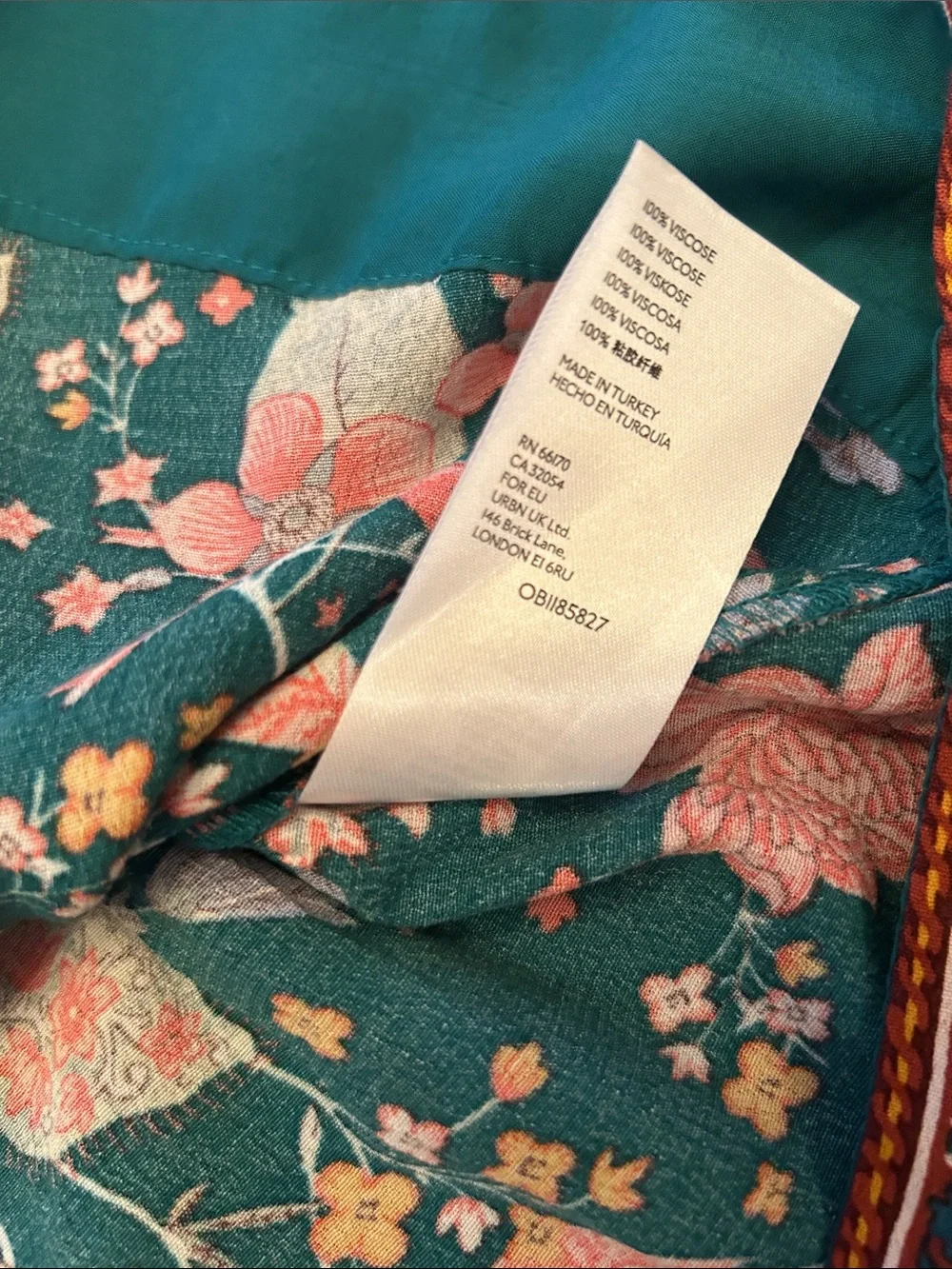 Anthropologie XS Zenia Green Floral V-Neck Dress - Picture 15 of 15
